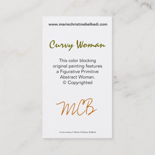 Modern Artistic Business Groen Abstract Visitekaartje (Achterkant)