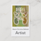 Modern Artistic Business Groen Abstract Visitekaartje (Voorkant)