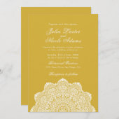 Modern Artistic Motif Style Mandala Wedding Kaart (Voorkant / Achterkant)