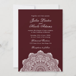 Modern Artistic Motif Style Mandala Wedding Kaart