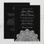 Modern Artistic Motif Style Mandala Wedding Kaart (Voorkant / Achterkant)