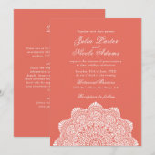 Modern Artistic Motif Style Mandala Wedding Kaart (Voorkant / Achterkant)