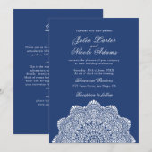 Modern Artistic Motif Style Mandala Wedding Kaart (Voorkant / Achterkant)