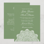 Modern Artistic Motif Style Mandala Wedding Kaart (Voorkant / Achterkant)