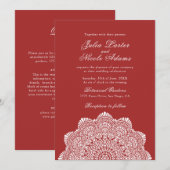 Modern Artistic Motif Style Mandala Wedding Kaart (Voorkant / Achterkant)
