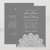 Modern Artistic Motif Style Mandala Wedding Kaart (Voorkant / Achterkant)