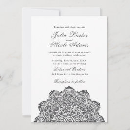 Modern Artistic Motif Style Mandala Wedding Kaart
