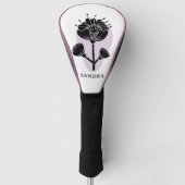 Modern Artistic Personalized Floral  Golfheadcover (Voorkant)