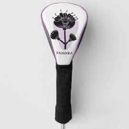 Modern Artistic Personalized Floral  Golfheadcover