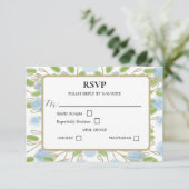 Modern Artistic Waterverf Bruiloft RSVP Kaartje (Staand voorkant)