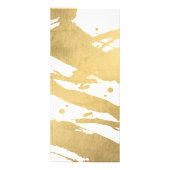 Modern artistiek Abstract Faux Gold Brushstrokes r Reclamekaart (Achterkant)