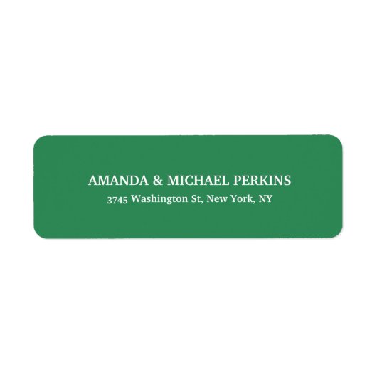 Modern Artistiek Creatief Zee Groene Klasse Famili Etiket (Voorkant)