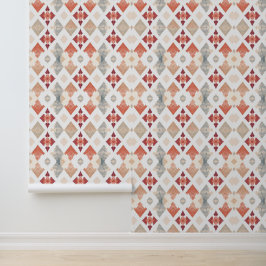 Modern artistiek geometrisch diamantpatroon behang