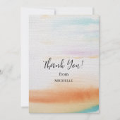 Modern artistiek regenboogpatroon verjaardag bedankkaart (Voorkant)