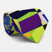 Modern artistiek terrazzo stijl patroon stropdas (Opgerold)