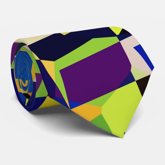 Modern artistiek terrazzo stijl patroon stropdas (Opgerold)