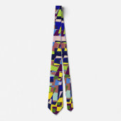 Modern artistiek terrazzo stijl patroon stropdas (Voorkant)