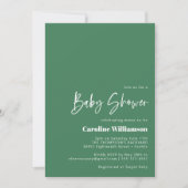 Modern Artsy Abstract Green Waterverf Baby shower Kaart (Voorkant)