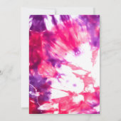 Modern Artsy Abstract Neon Roze Paarse Tie Dye Kaart (Achterkant)