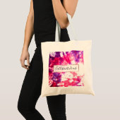 Modern Artsy Abstract Neon Roze Paarse Tie Dye Tote Bag (Voorkant (product))