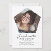 Modern Artsy Cut-out Graduation Party nodigt uit Kaart (Voorkant)