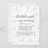 Modern Artsy Cut-out Graduation Party nodigt uit Kaart (Achterkant)