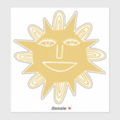 Modern Artsy Sun Trendy Drawing Sticker (Vel)