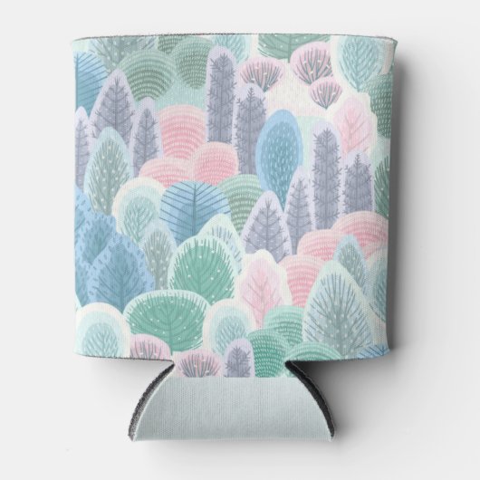 Modern Artsy Winter Trees Blikjeskoeler (Voorkant)