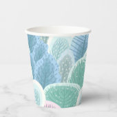 Modern Artsy Winter Trees Papieren Bekers (Voorkant)