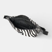 Modern Artsy zwart-wit Zebra streep monogram Heuptasje (Open)