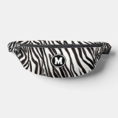 Modern Artsy zwart-wit Zebra streep monogram Heuptasje (Liggend)