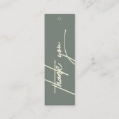 Modern Ash Green Bedankt Label Kleding Hang Label (Voorkant)