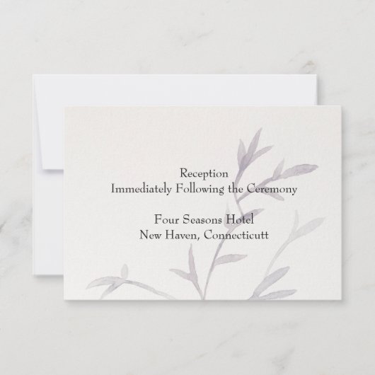 Modern Asian Geïnspireerd Wedding Reception Kaart (Voorkant)