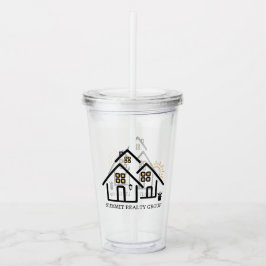 Modern Ask Me About Real Estate Acryl Drinkbeker