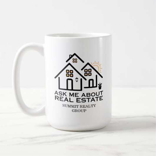 Modern Ask Me About Real Estate  Koffiemok (Links)