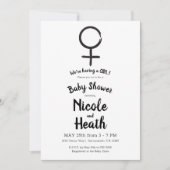 Modern Astrology Venus Feminine Baby Girl Shower Kaart (Voorkant)