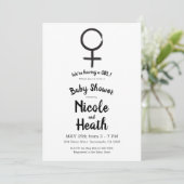 Modern Astrology Venus Feminine Baby Girl Shower Kaart (Staand voorkant)