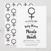 Modern Astrology Venus Feminine Baby Girl Shower Kaart (Voorkant / Achterkant)