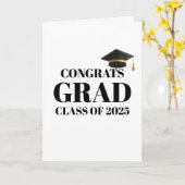 Modern Athletic Gold & Black Graduation Card Kaart (Gele Bloem)