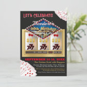 Modern Atlantic City Casino Uitnodiging voor verja (Staand voorkant)