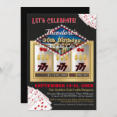 Modern Atlantic City Casino Uitnodiging voor verja (Voorkant / Achterkant)