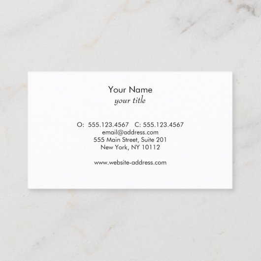 Modern Attorney Justice Scale zwart-wit Visitekaartje (Achterkant)