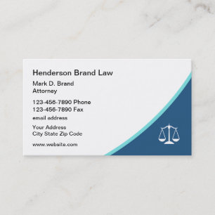 Modern Attorney Lawyer Kantoor Visitekaartjes