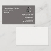 Modern Attorney Logo Visitekaartjes Design Afsprakenkaartje (Voorkant / Achterkant)