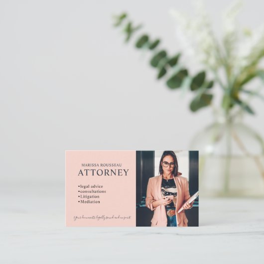 Modern Attorney Photo Professional Visitekaartje (Staand voorkant)