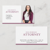 Modern Attorney Professional Photo Visitekaartje (Voorkant / Achterkant)