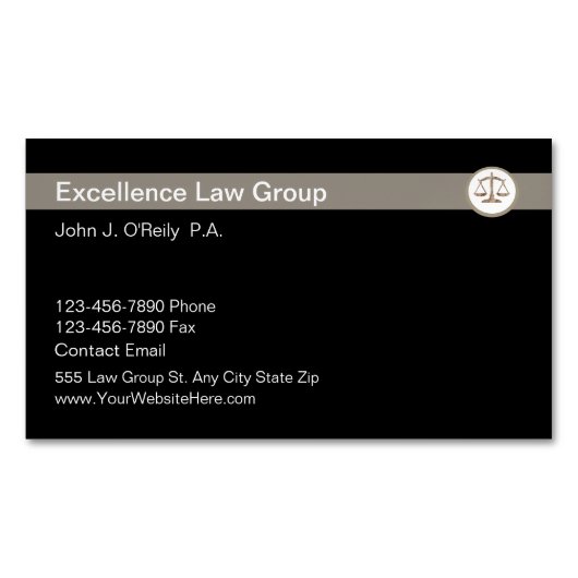 Modern Attorney Visitekaartje Magneten (Voorkant)