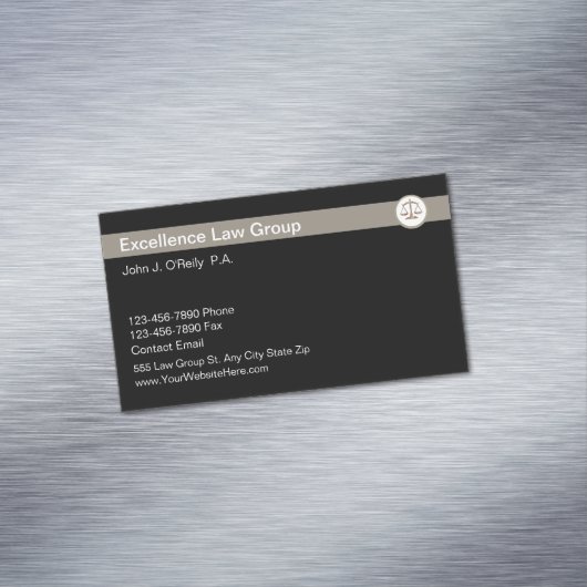 Modern Attorney Visitekaartje Magneten (Voorbeeld)