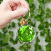 Modern August Birthstone Peridot Emerald Premium Sleutelhanger (Hand)