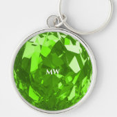 Modern August Birthstone Peridot Emerald Premium Sleutelhanger (Voorkant)